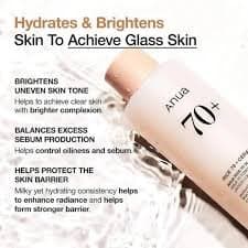 ANUA RICE 70 GLOW MILKY TONER 250ML