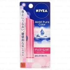 Nivea Japan - Moist Pure Color tinted Lip Balm SPF 20 PA++ [Cherry Red]