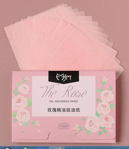 Shein 100pcs Face Oil Absorbing Pape, Rose