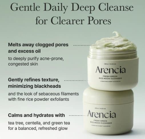 Arencia Fresh Green Rice Mochi Cleanser 120g