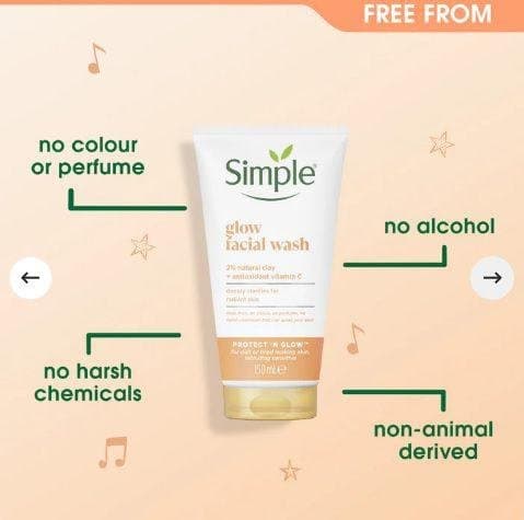 Simple Vitamin C Glow Facial Wash 150ml