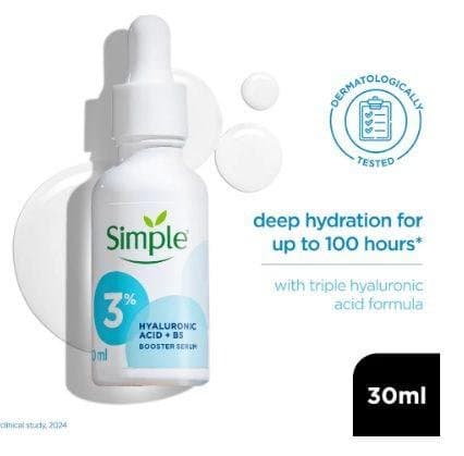 Simple 3% Hyaluronic Acid & Vitamin B Serum 30ml