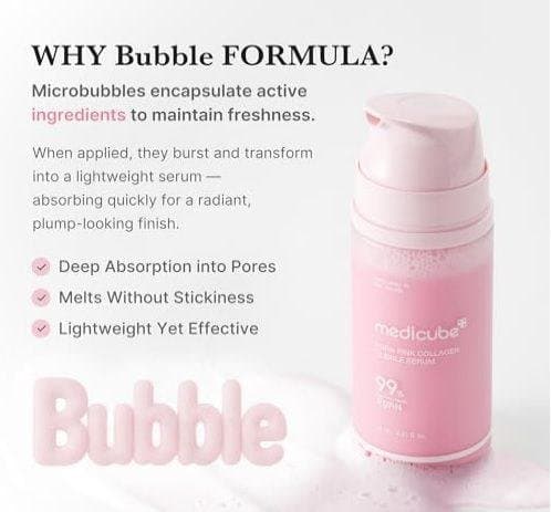 Medicube PDRN Pink Collagen Bubble Serum 95ml